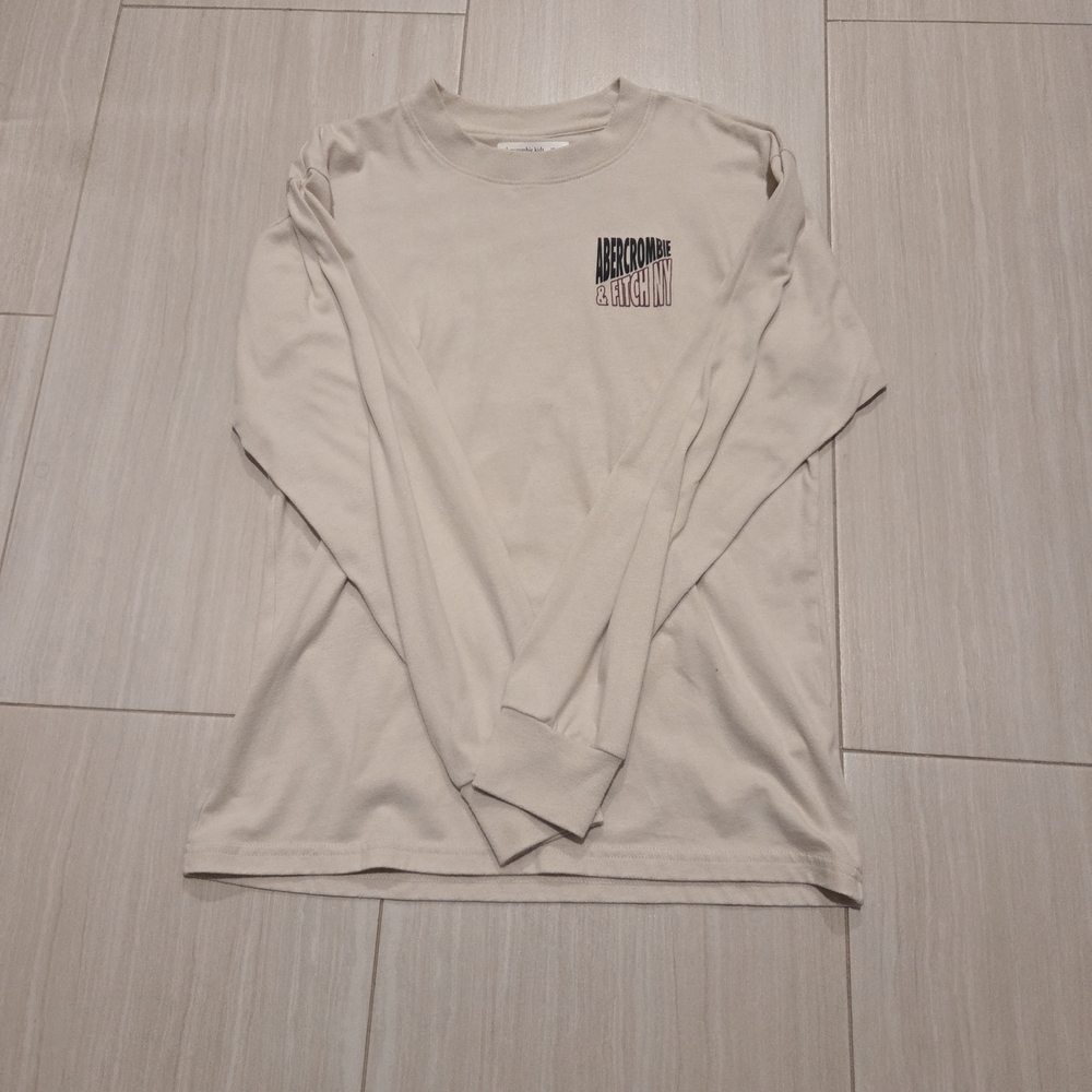 Abercrombie Kids Cream Long Sleeve Tee